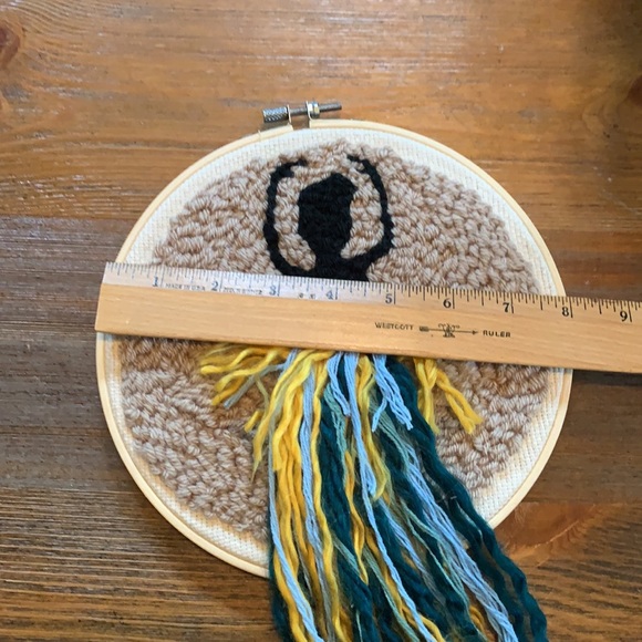 Ballerina punch needle wall art/hair bow holder!! - Picture 8 of 11